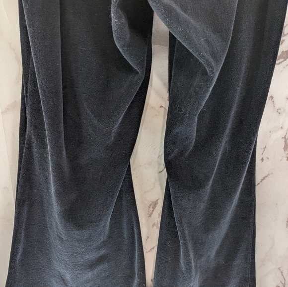 Dolls Kill X Monsters Pants Women 2X Black Flare Wide Leg Velour Bat Embroidered - Picture 8 of 13